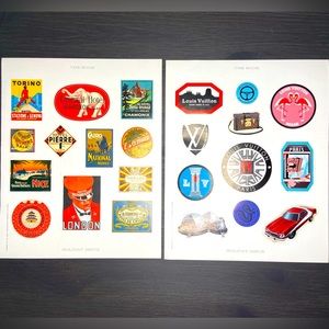 LOUIS VUITTON set of 2 sheet of LV stickers